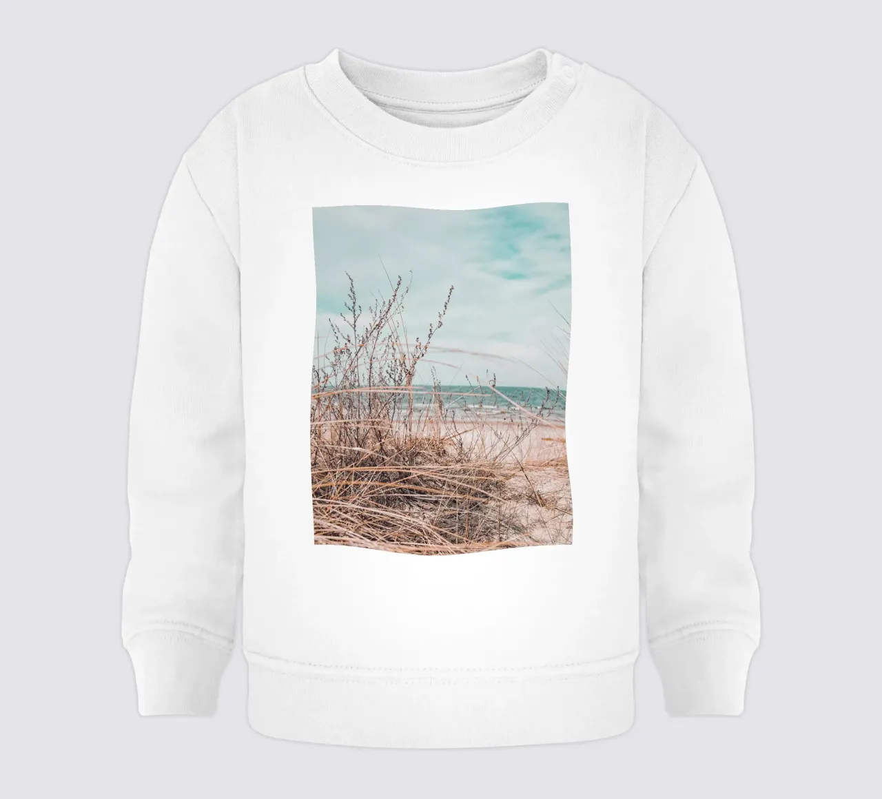 Coastal grass in the wind - design in harmony with nature baby sweatshirt by Whole©