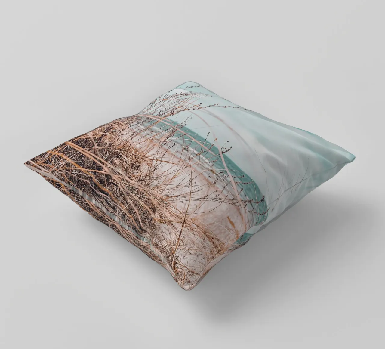 Coastal grass in the wind - design in harmony with nature decorative cushion by Whole©