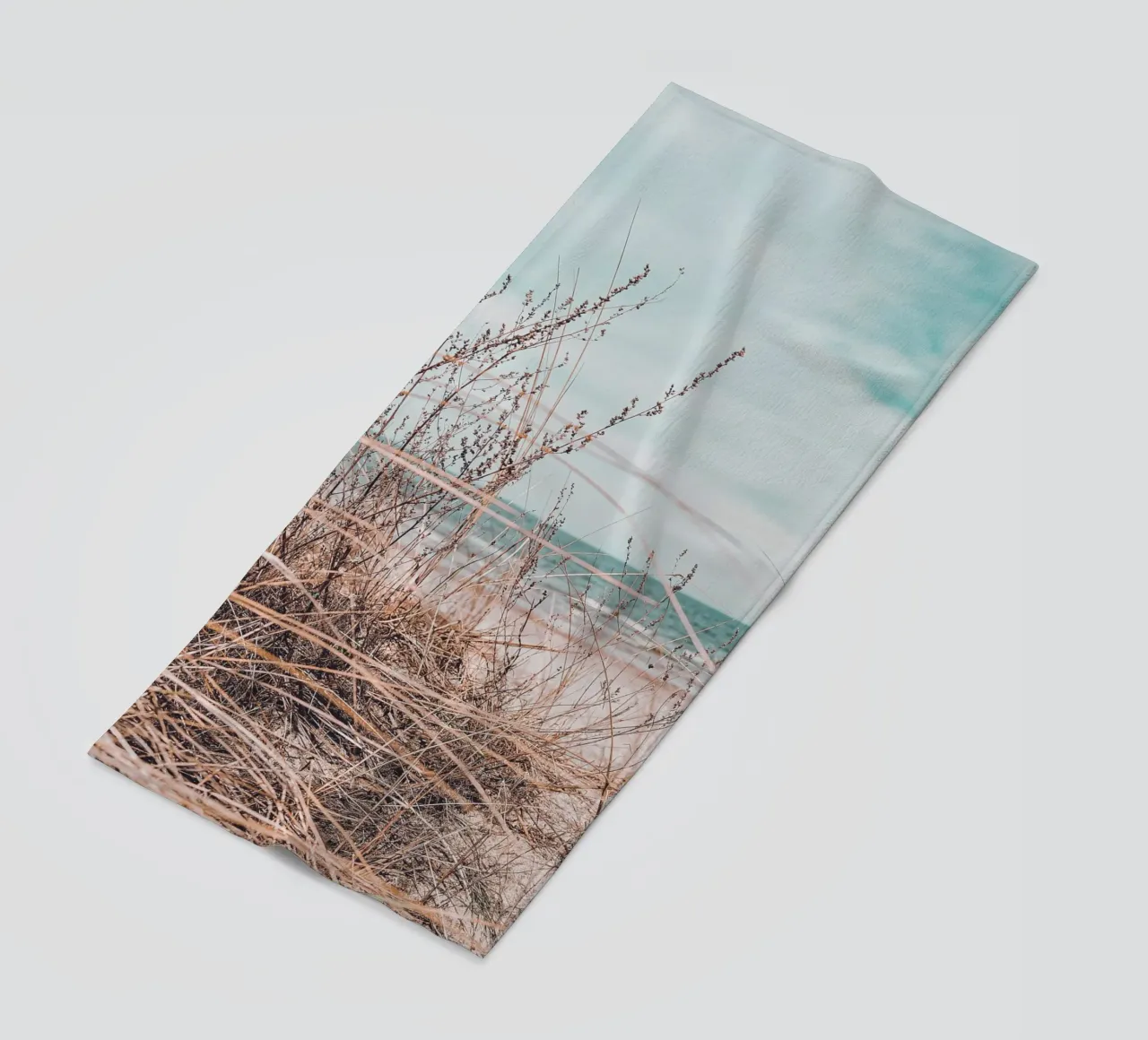 Coastal grass in the wind - design in harmony with nature beach towel by Whole©