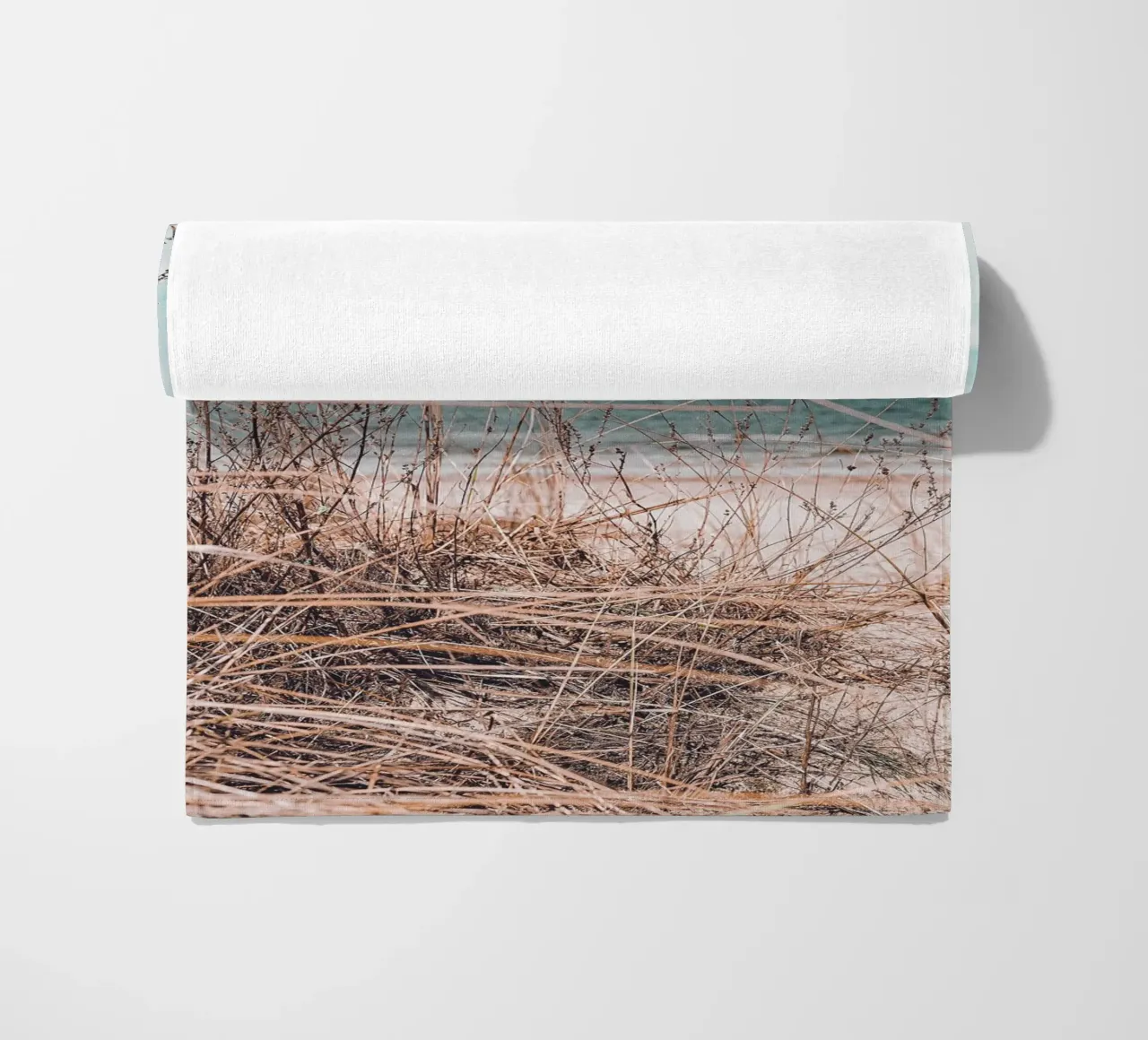 Coastal grass in the wind - design in harmony with nature beach towel by Whole©