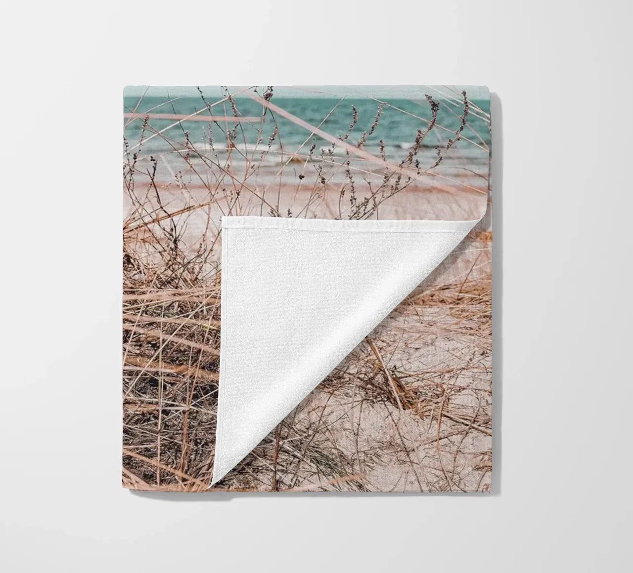 Coastal grass in the wind - design in harmony with nature beach towel by Whole©