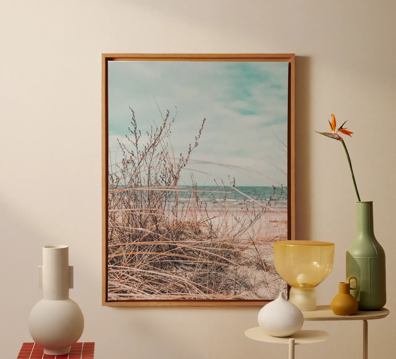 Coastal grass in the wind - design in harmony with nature canvas by Whole©