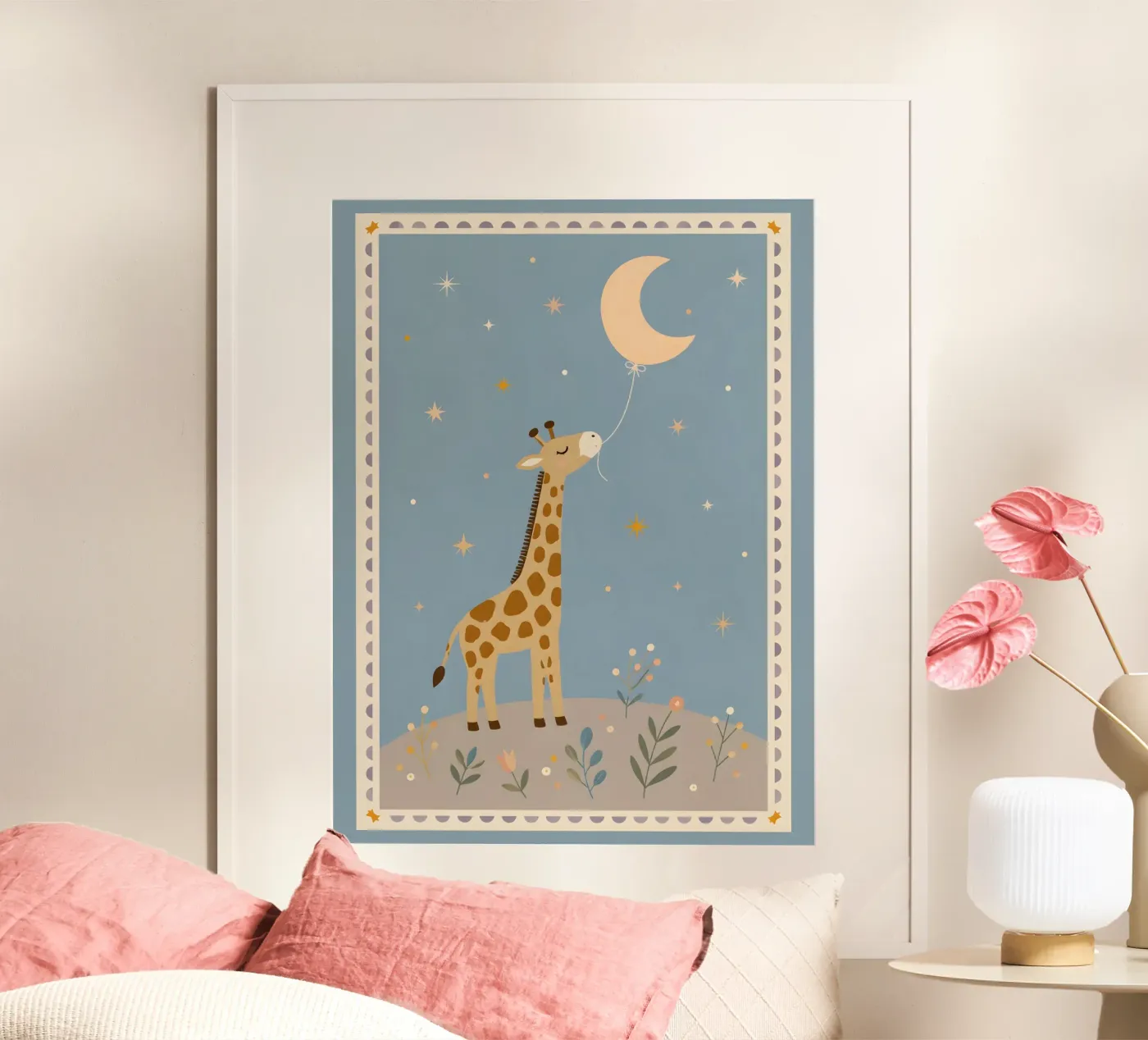 Giraffe poster van Sunshine Prints