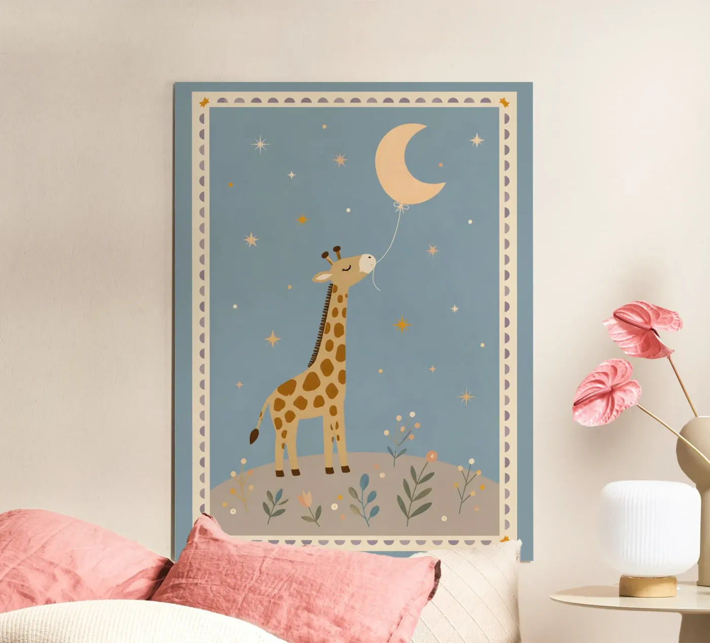 Giraffe poster van Sunshine Prints