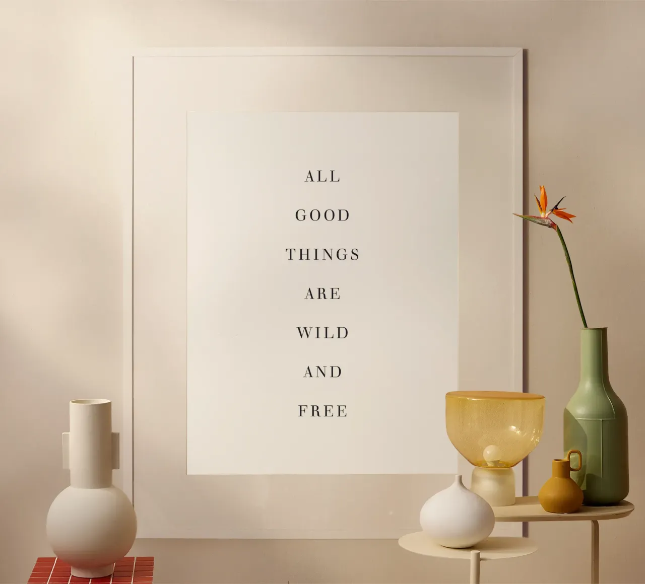 Wild and Free - Inspiring typography print hahnemühle by Whole©