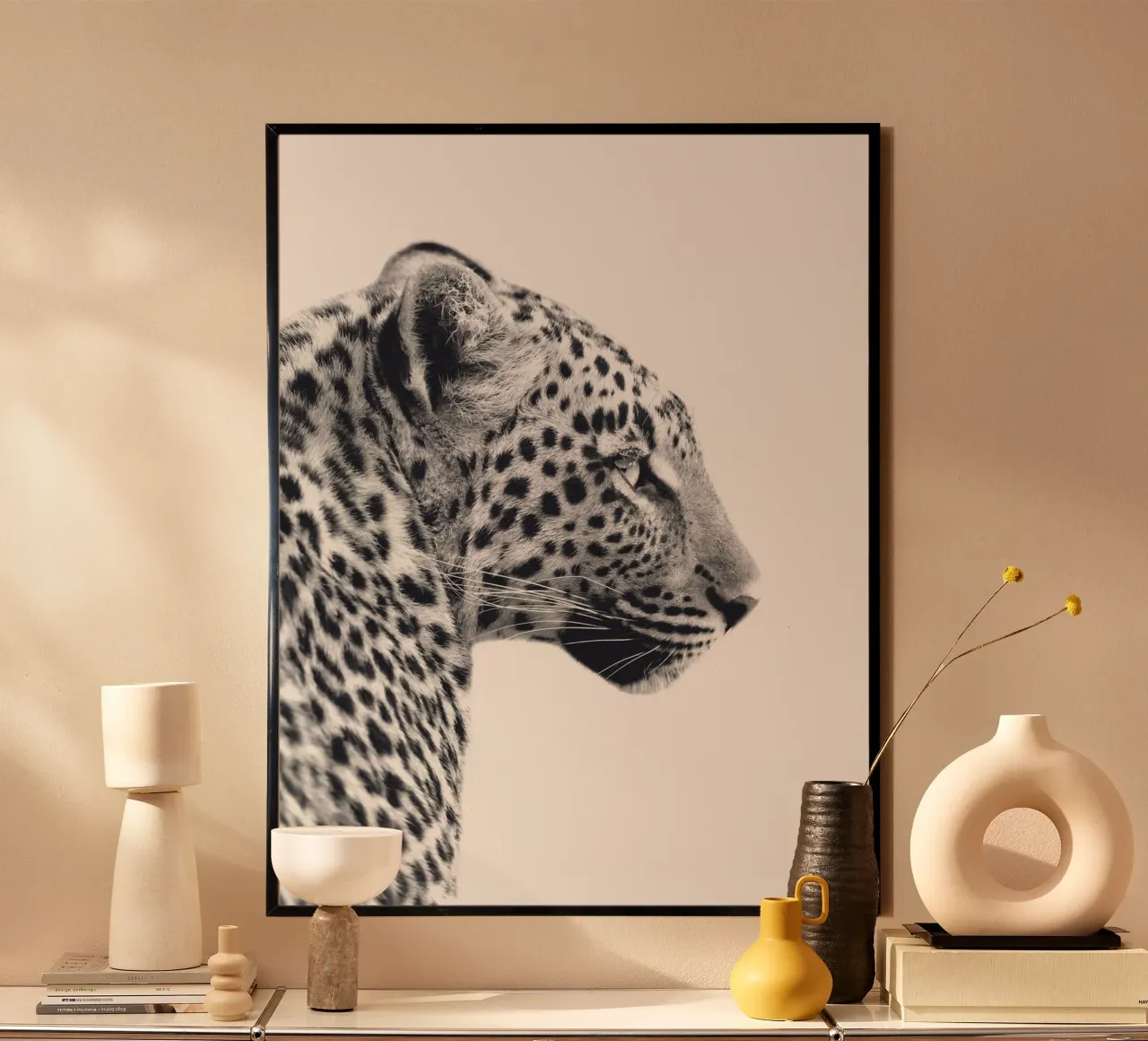 Leopard profile - Wild and majestic poster by Whole©