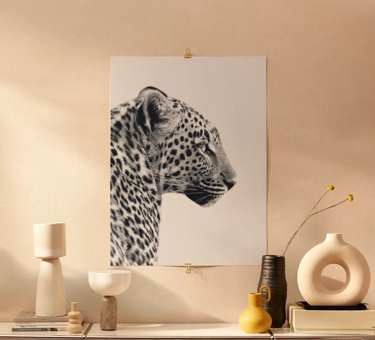 Leopard profile - Wild and majestic poster by Whole©