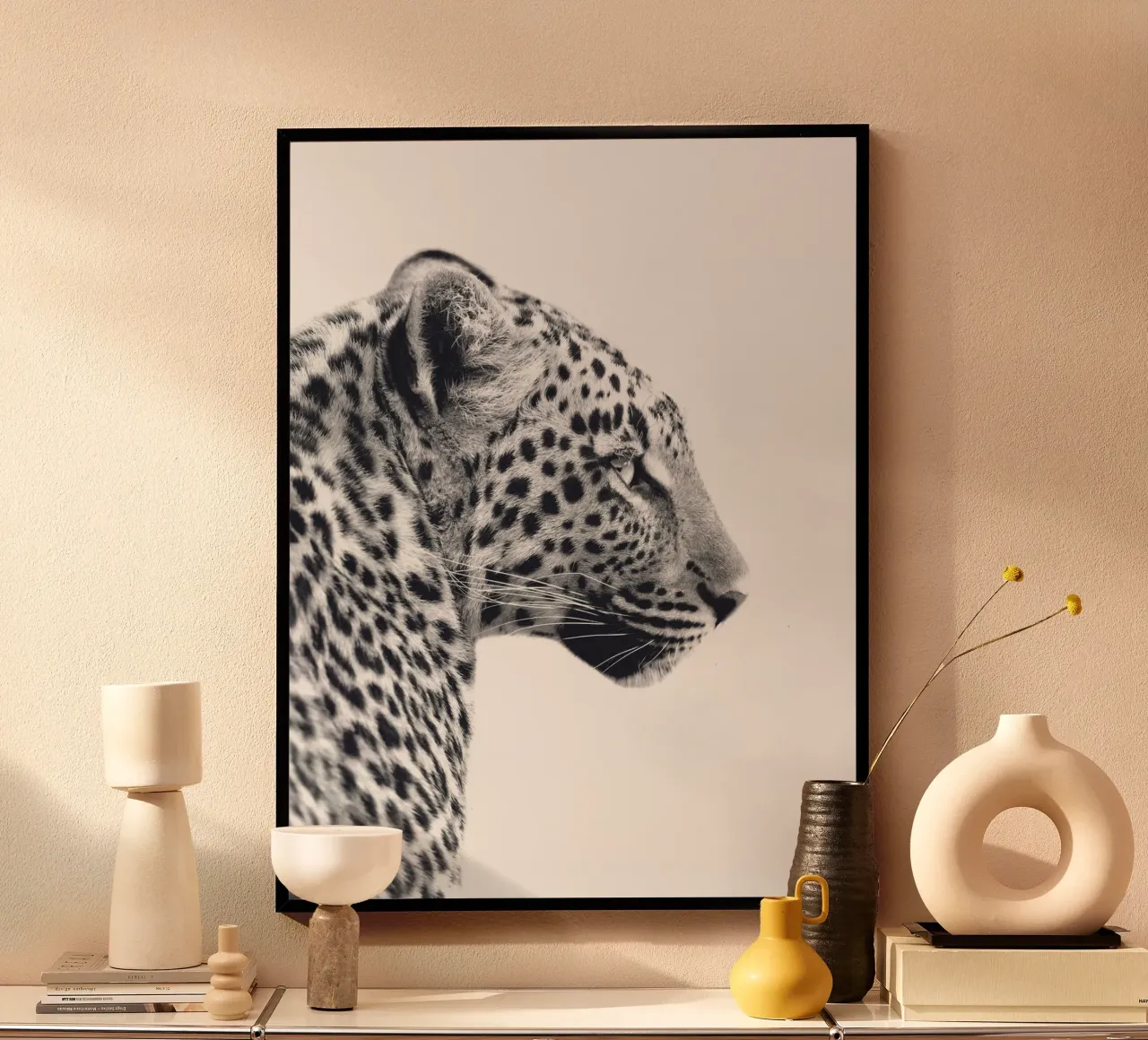 Leopard profile - Wild and majestic poster by Whole©
