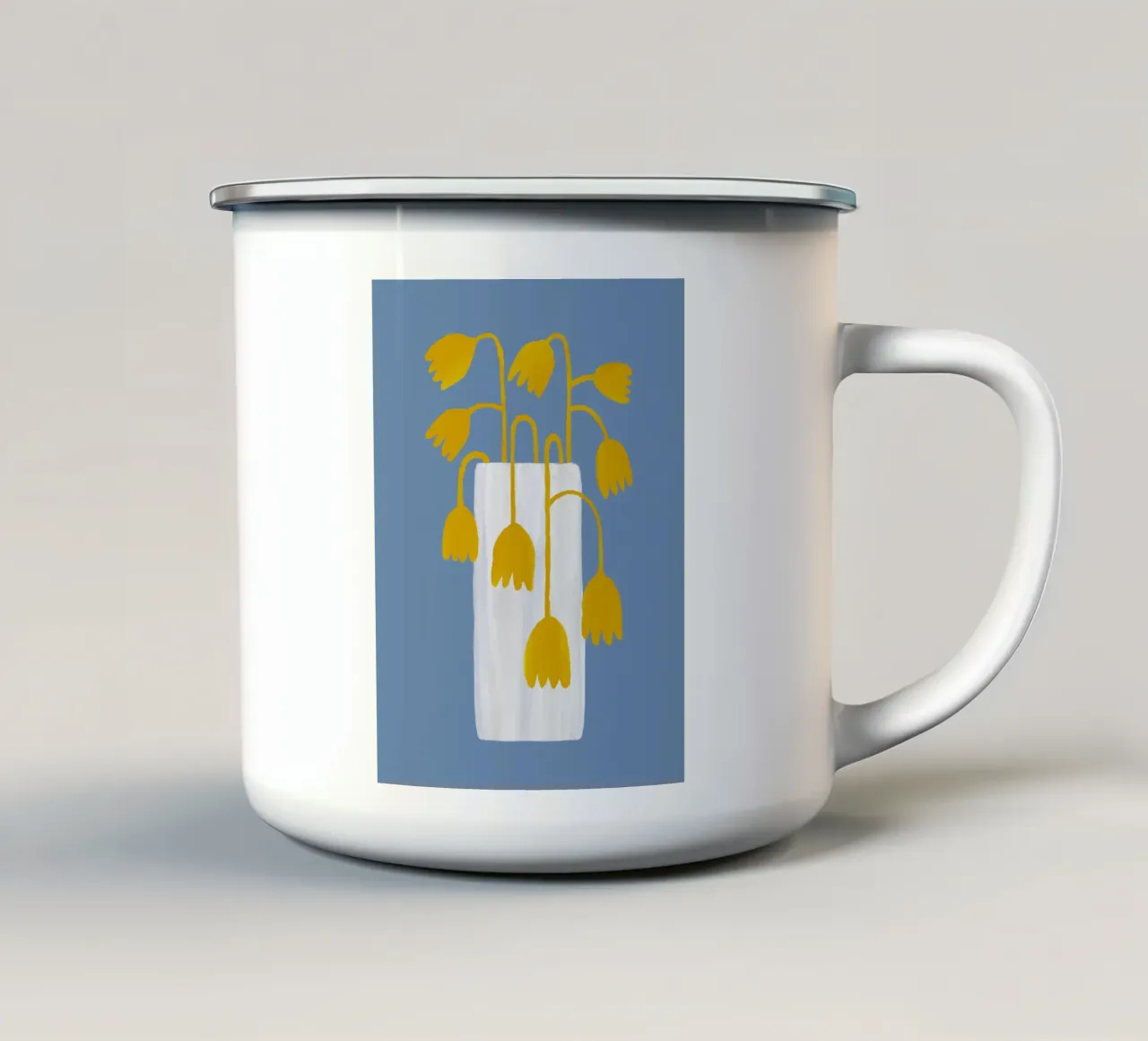 Vaso retrò tazza in smalto da Orara Studio