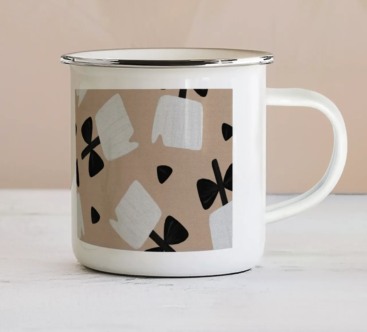 Botánico escandinavo II taza de esmalte de Orara Studio