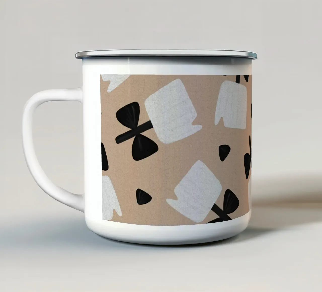 Scandi Botanical II enamel mug by Orara Studio