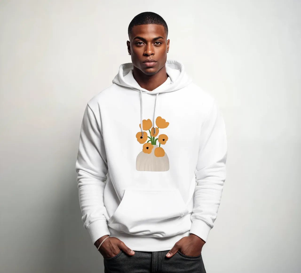 Fiori gialli felpa con cappuccio da Orara Studio