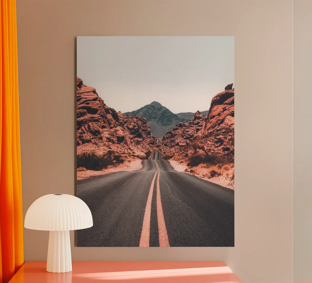 Desert Road - Path into the unknown alu-dibond by Whole©