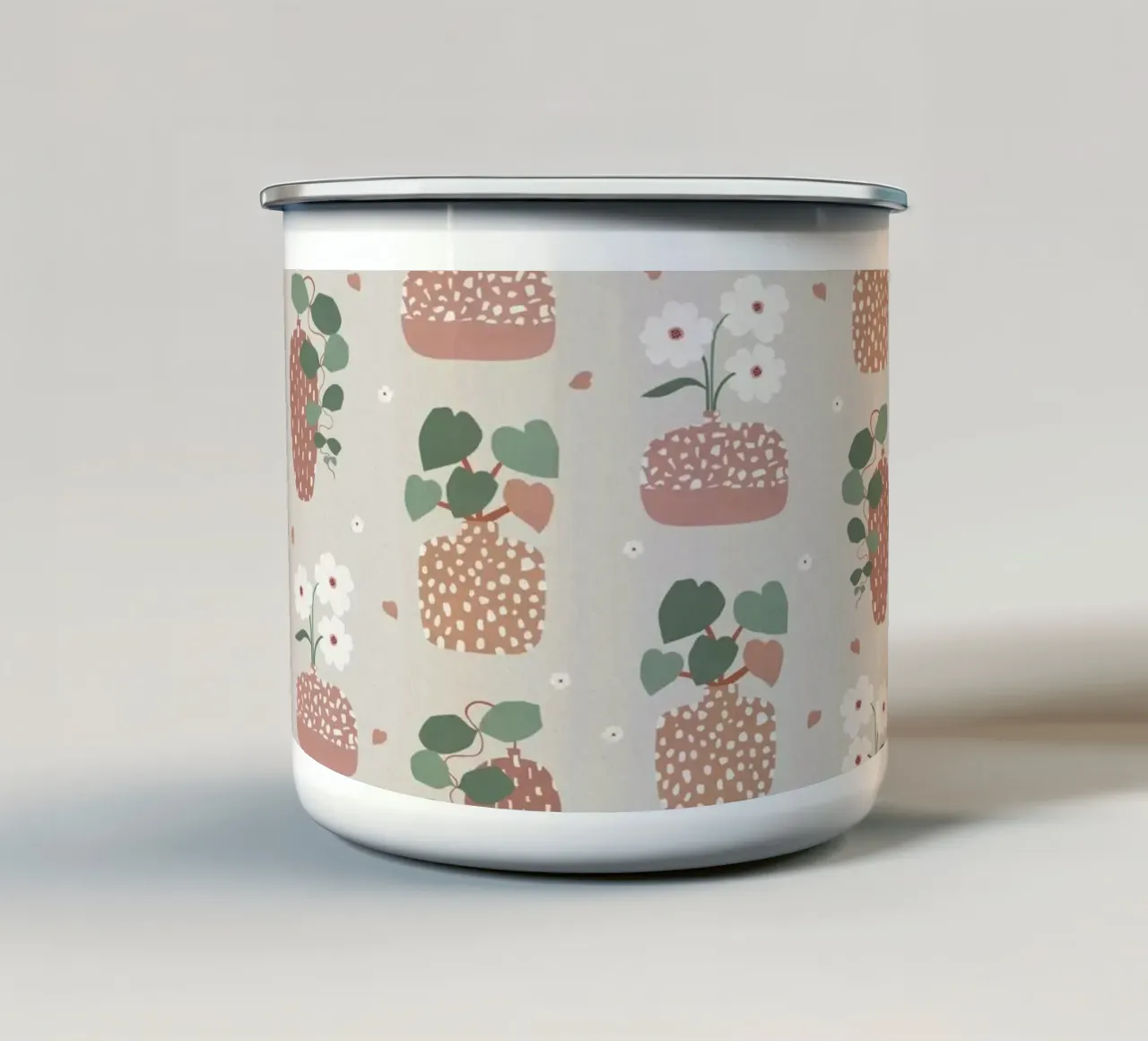 Terrazzo & Flowers tazza in smalto da Orara Studio