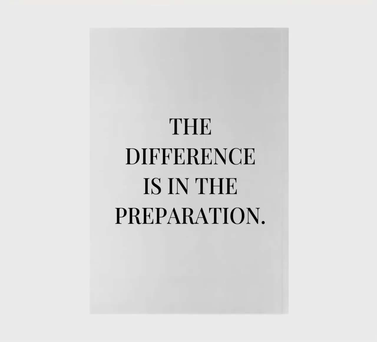The difference is in the preparation quote notebook by Paigaam Studio