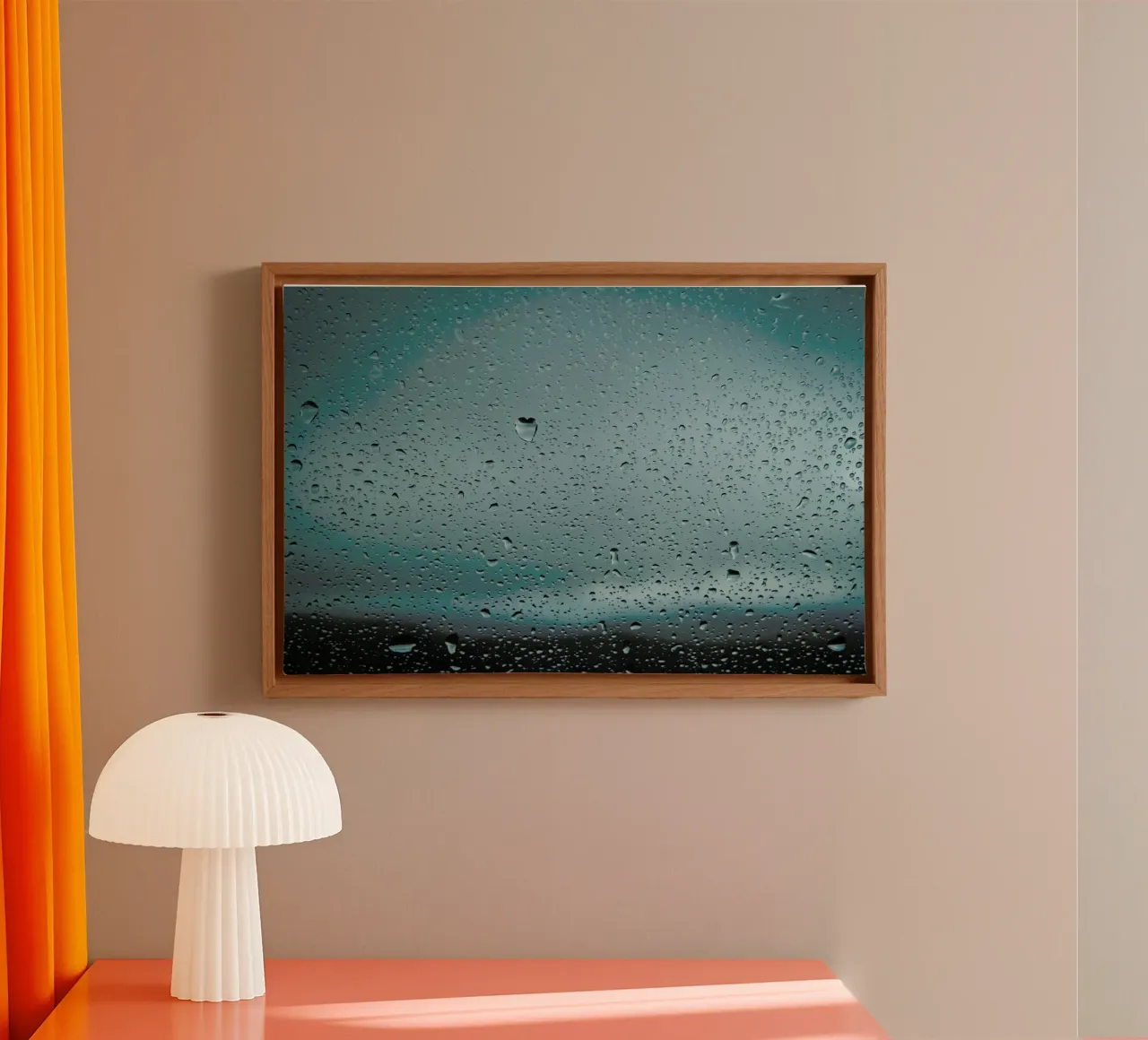 Love Drop Window tela con Cornice a cassetta da Marc Gruninger