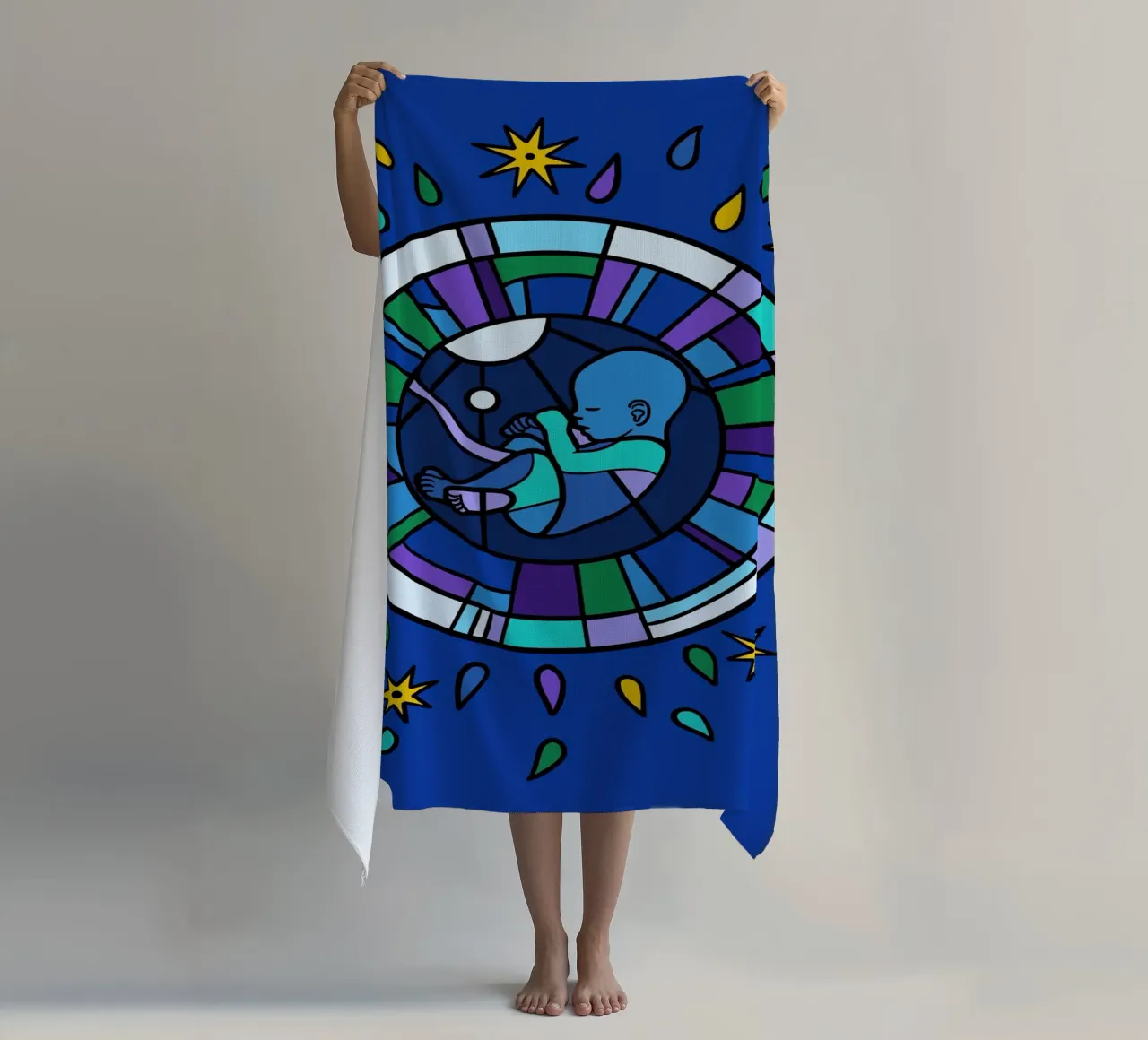 Cosmic Baby beach towel by Charlie's Heart