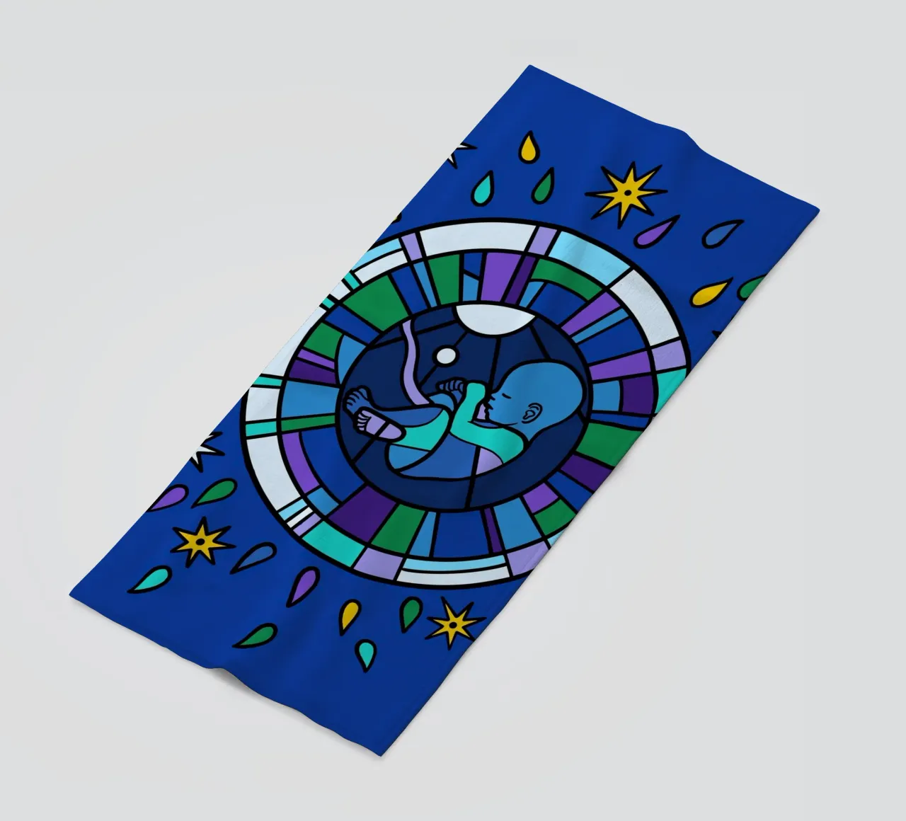 Cosmic Baby beach towel by Charlie's Heart
