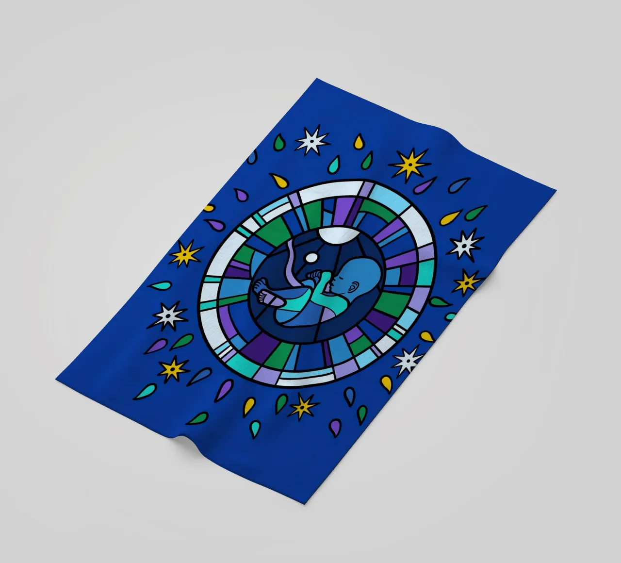 Cosmic Baby beach towel by Charlie's Heart