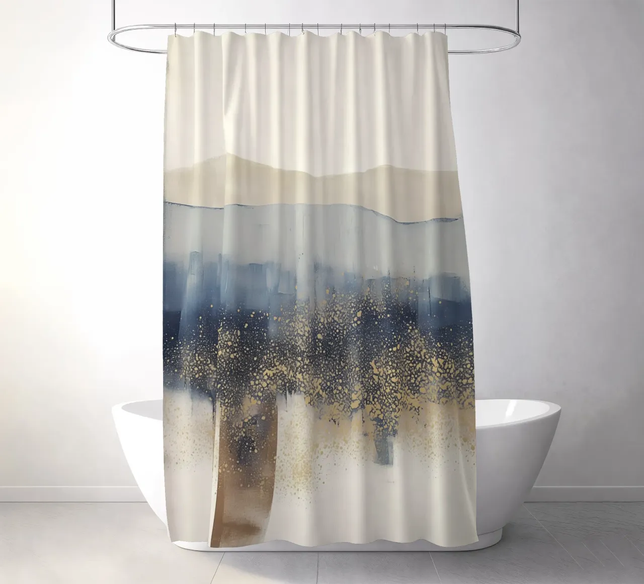 Abstract natural texture Theo shower curtain by Carinaprint