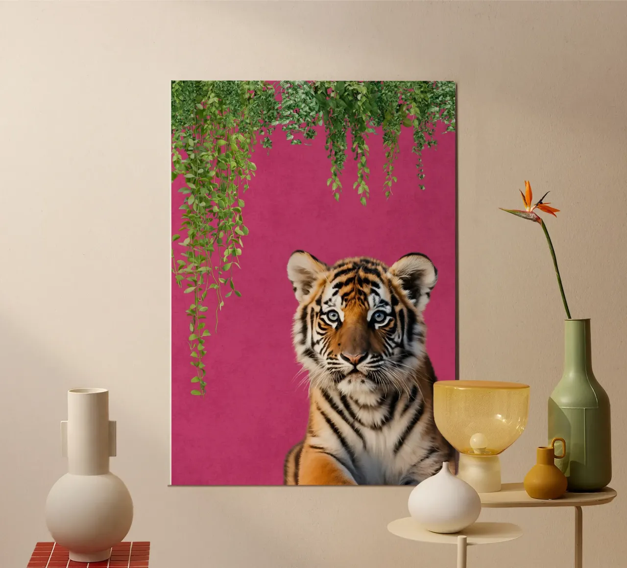 Fierce in Fuchsia alluminio dibond da DesignArt