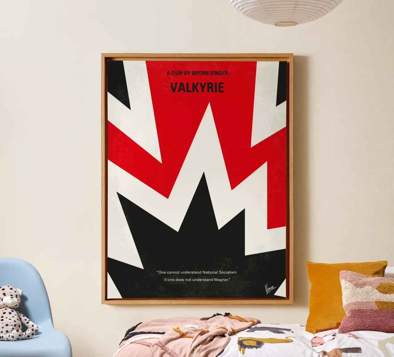 No876 My Valkyrie minimal movie poster canvas met Baklijst van Chungkong