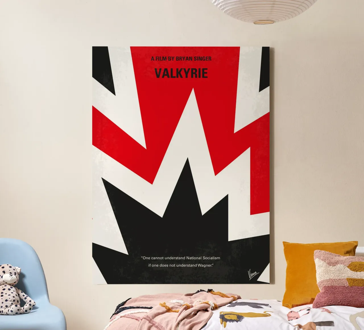No876 My Valkyrie minimal movie poster canvas met Baklijst van Chungkong