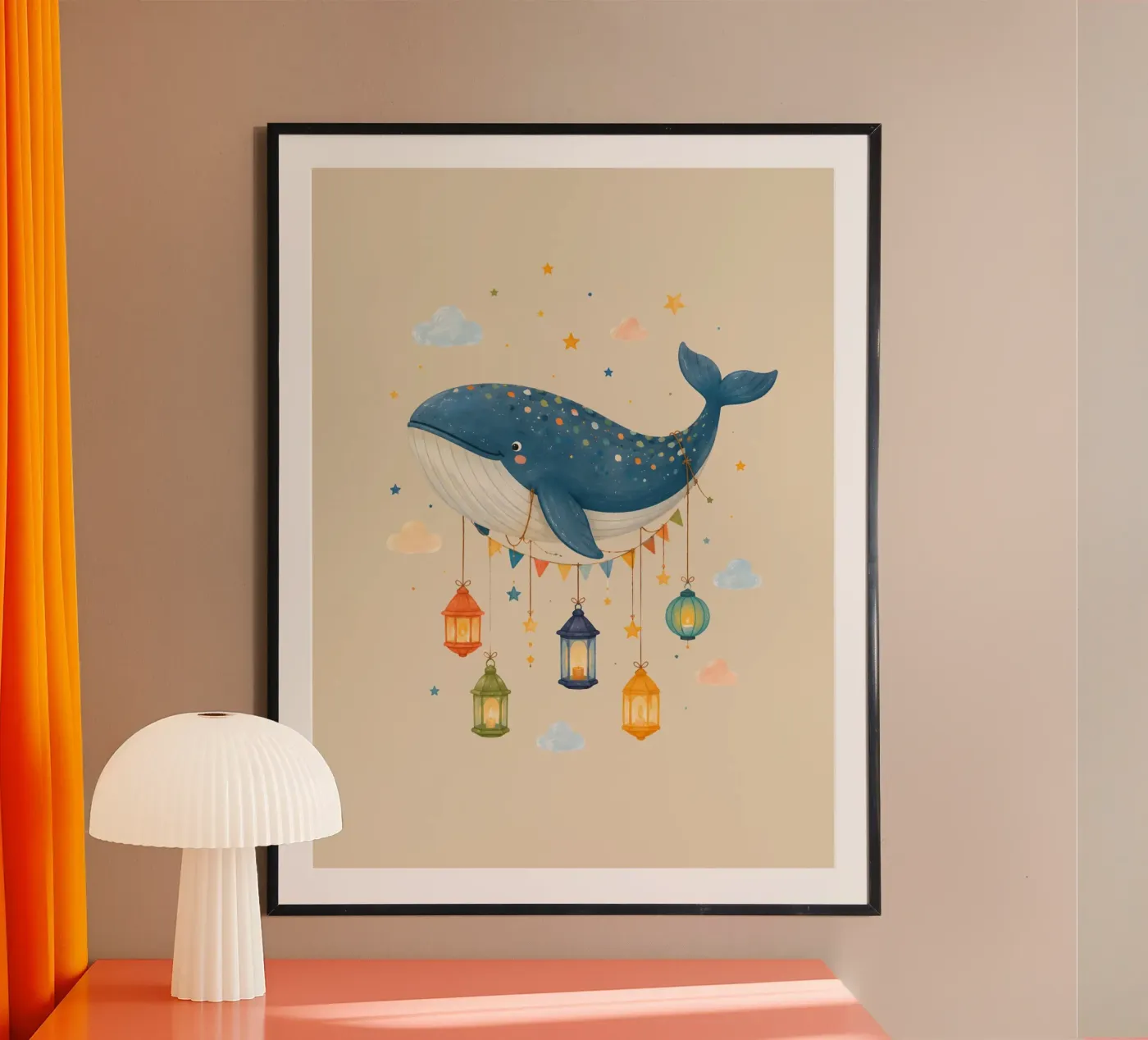 Balena blu poster da Colourful Art
