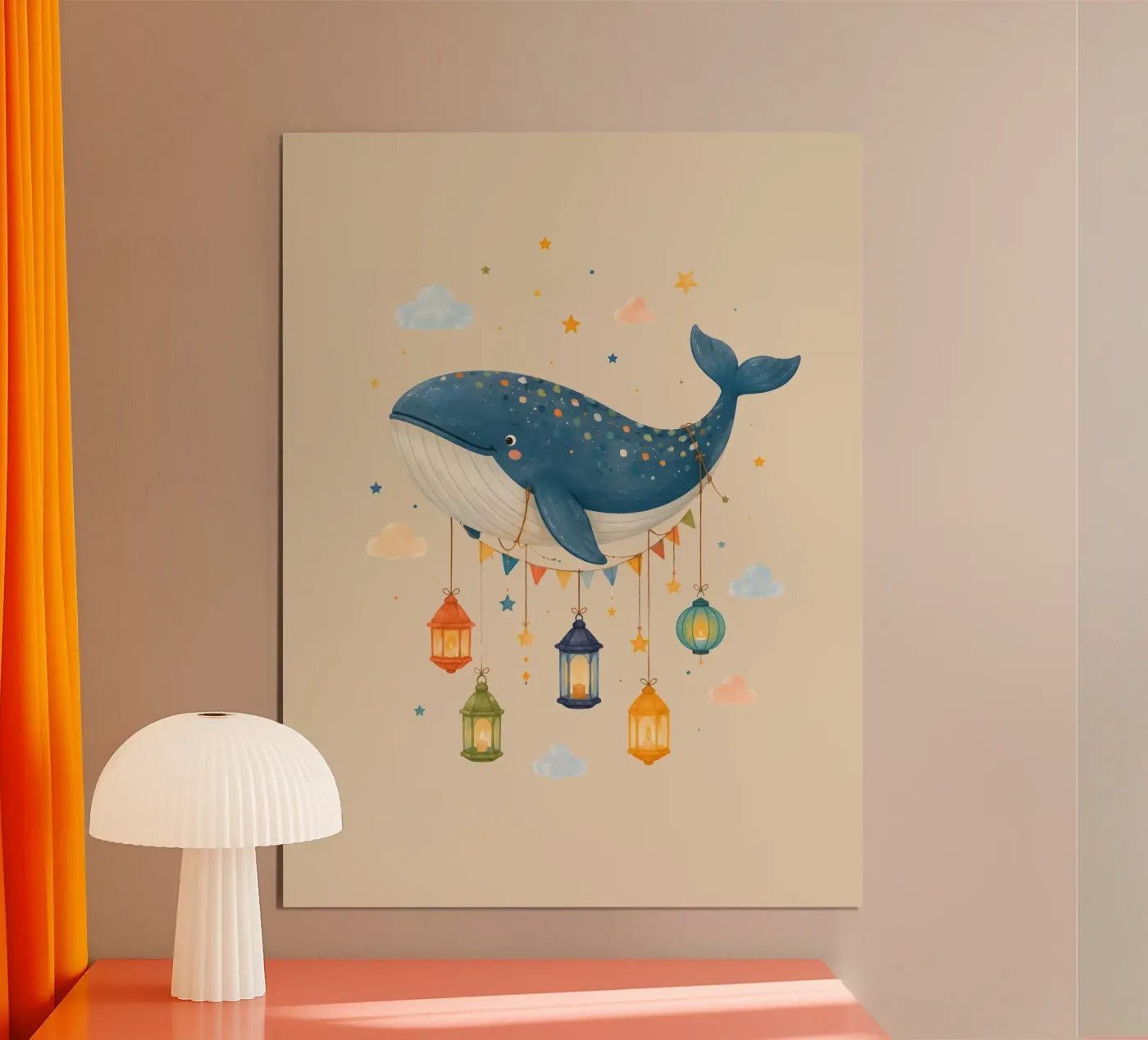 Balena blu poster da Colourful Art