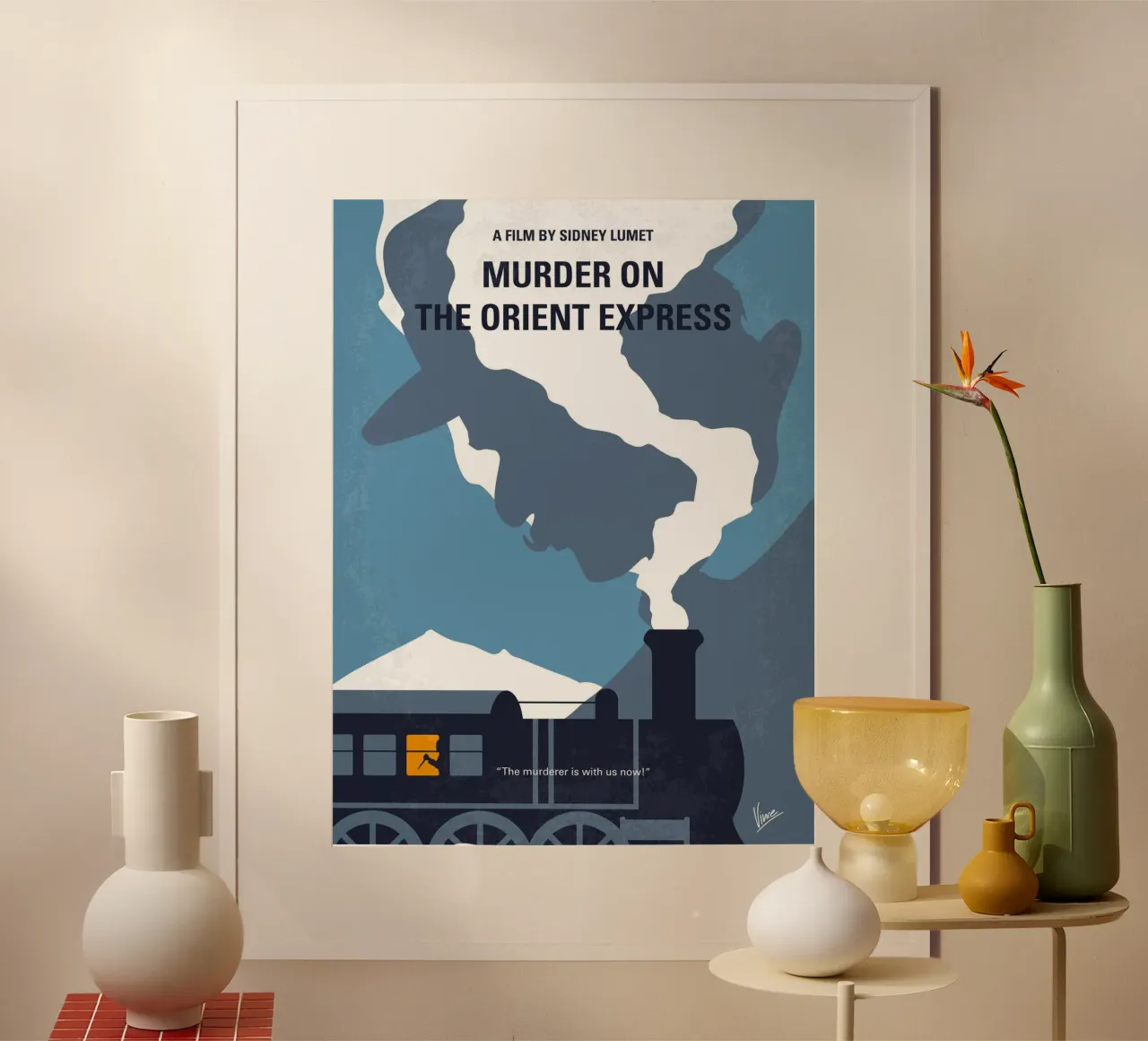 No883 My Murder on the orient express minimal movie poster poster da Chungkong