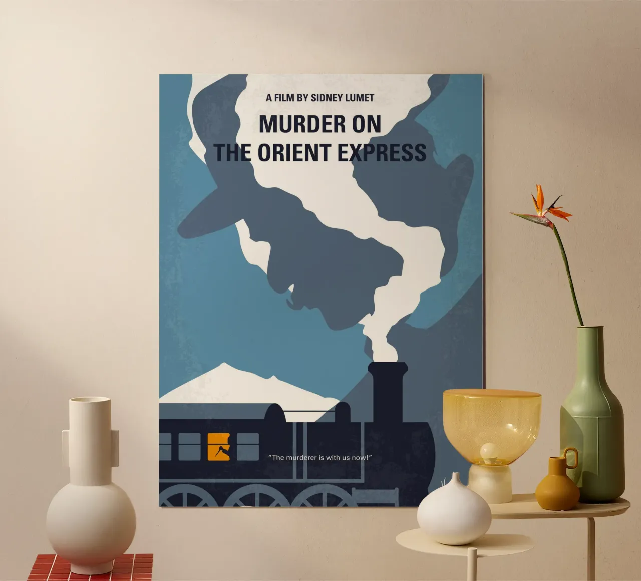 No883 My Murder on the orient express minimal movie poster poster da Chungkong