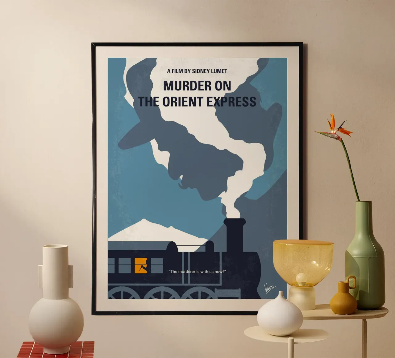 No883 My Murder on the orient express minimal movie poster poster da Chungkong