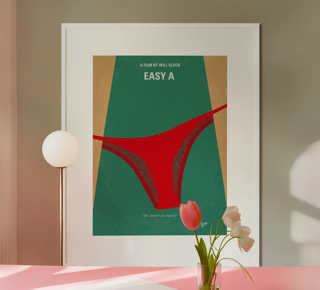 No884 My Easy A minimal movie poster poster da Chungkong
