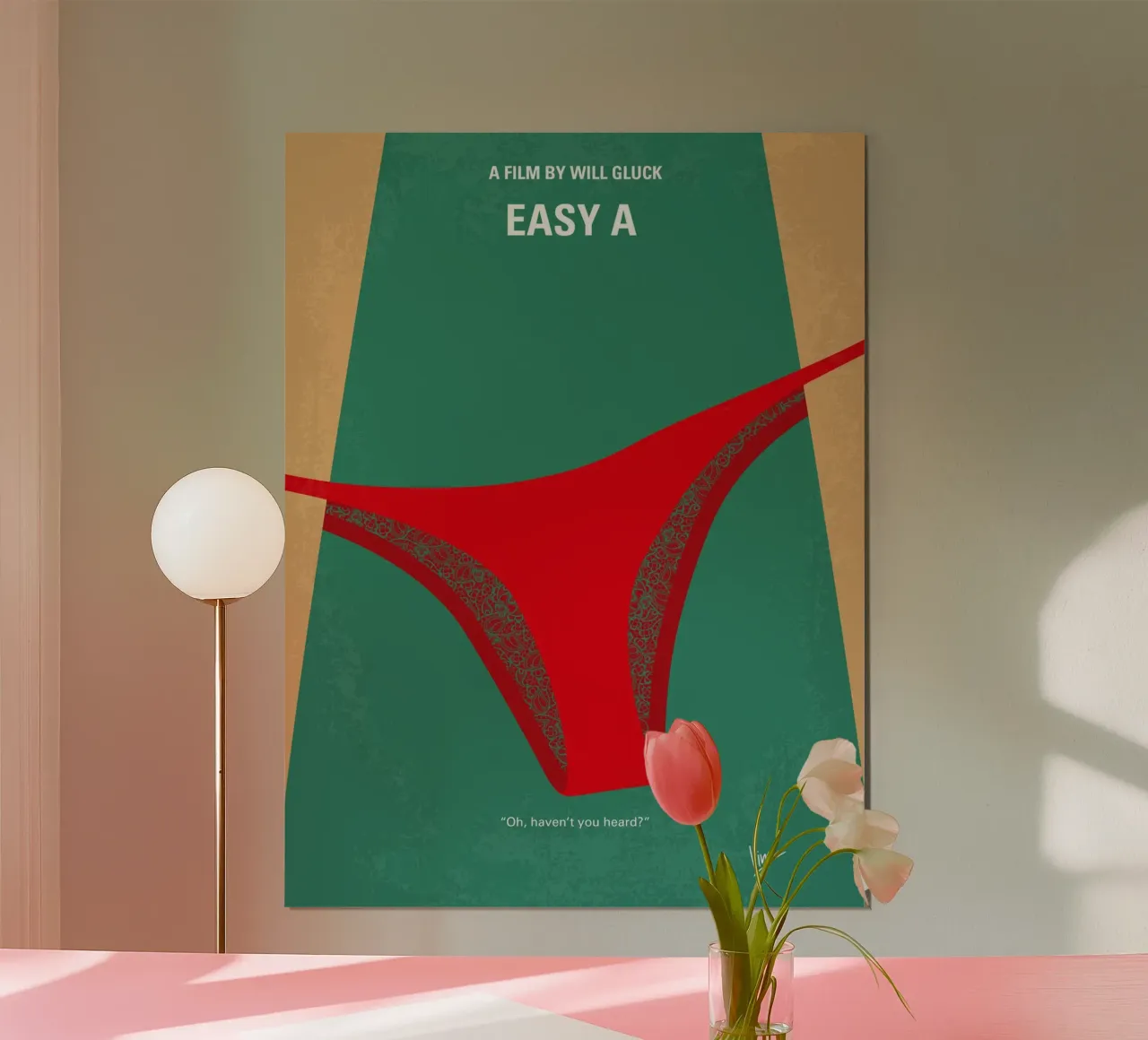 No884 My Easy A minimal movie poster poster da Chungkong