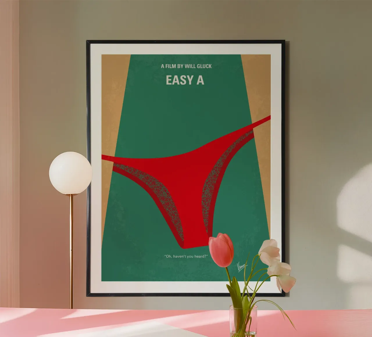 No884 My Easy A minimal movie poster poster da Chungkong