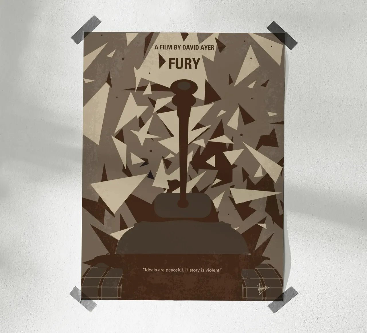 No885 My Fury minimal movie poster poster met kunststof frame van Chungkong