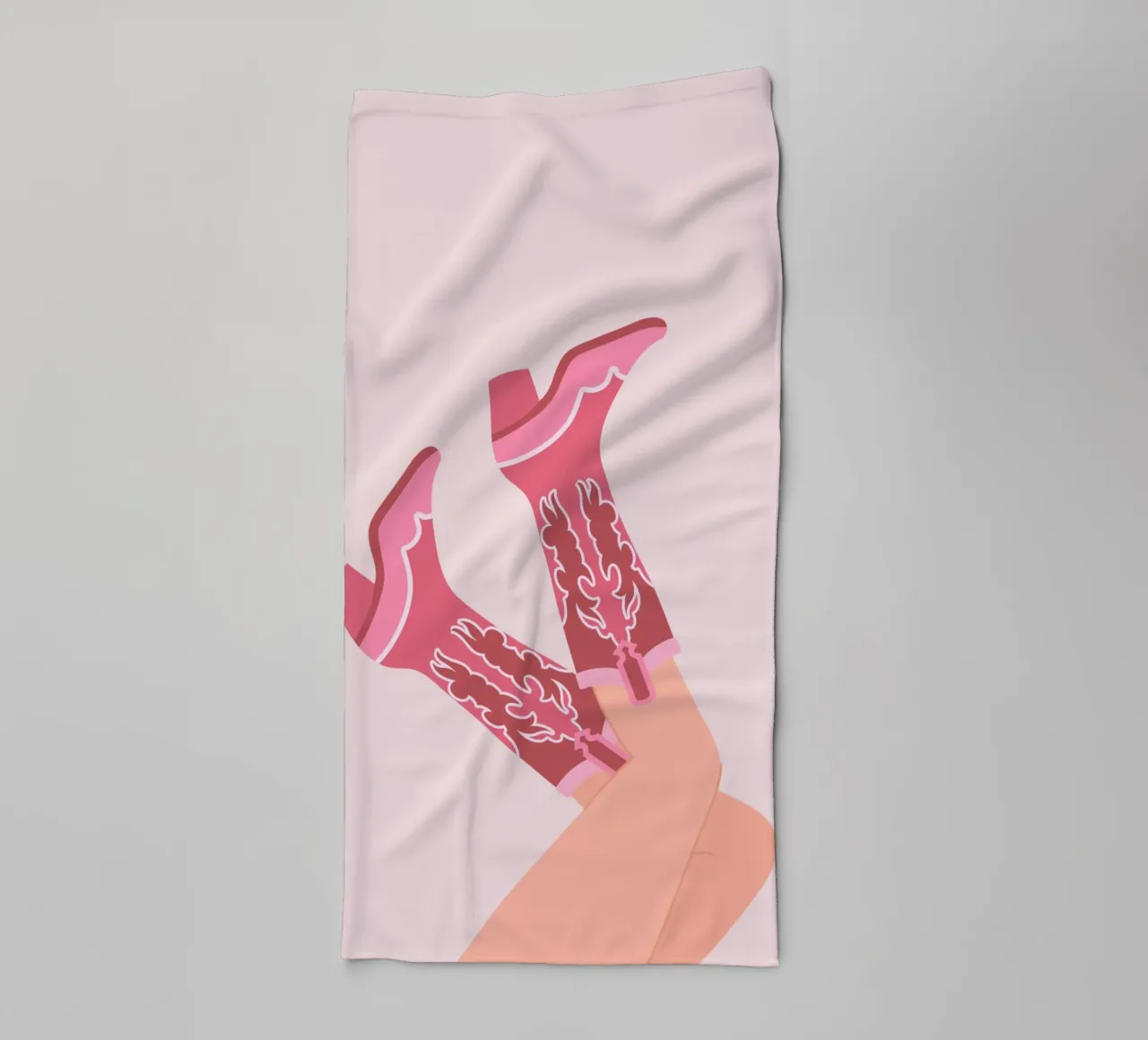 Preppy Pink Wall Art,Cowgirl boots print, Pink bedroom decor towel by pdigitalprints