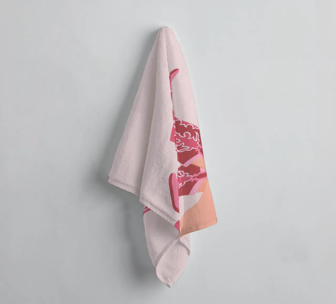 Preppy Pink Wall Art,Cowgirl boots print, Pink bedroom decor towel by pdigitalprints