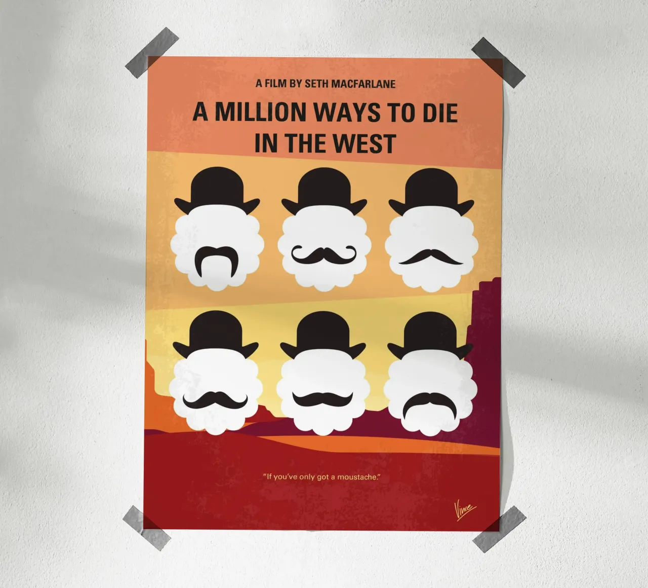 No890 My A Million Ways to Die in the West minimal movie pos carta hahnemühle da Chungkong