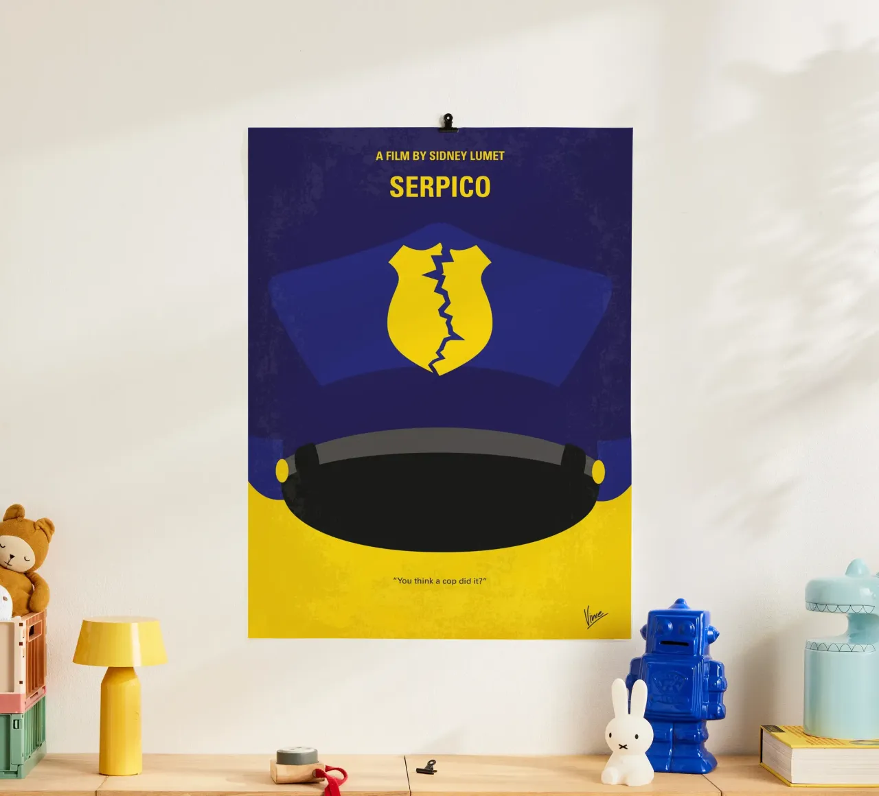 No891 My Serpico minimal movie poster carta hahnemühle da Chungkong