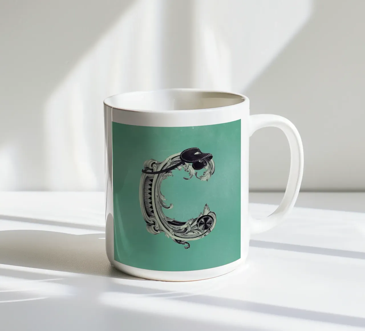 Steampunk Alphabet Letter C tazza in ceramica da Birgit Palma