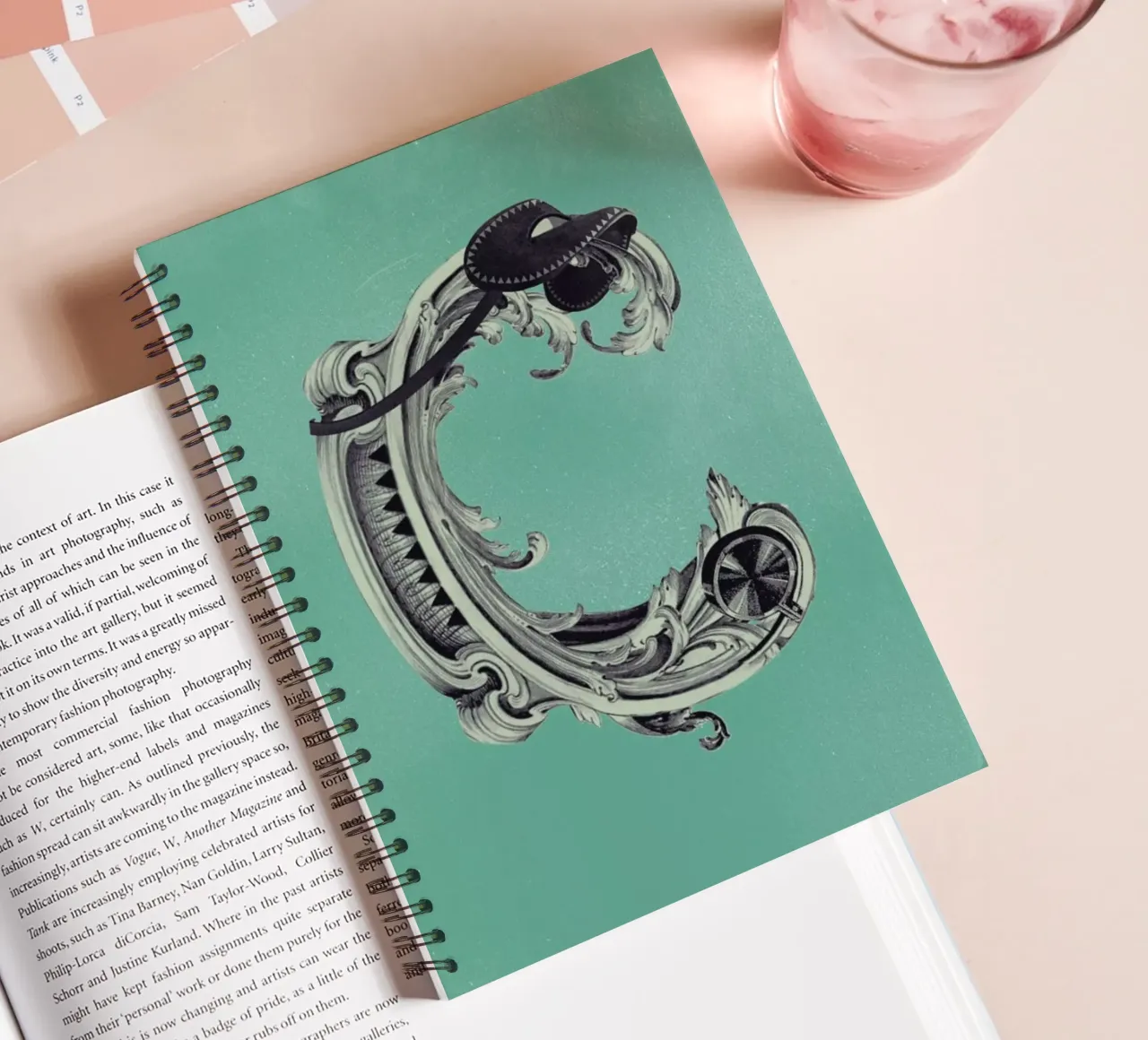 Steampunk Alphabet Letter C spiral notebook by Birgit Palma
