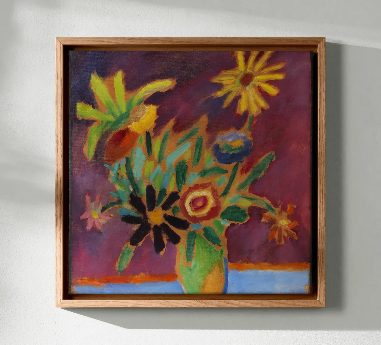 Jawlensky - Fiori colorati tela con Cornice a cassetta da ARTOTHEK