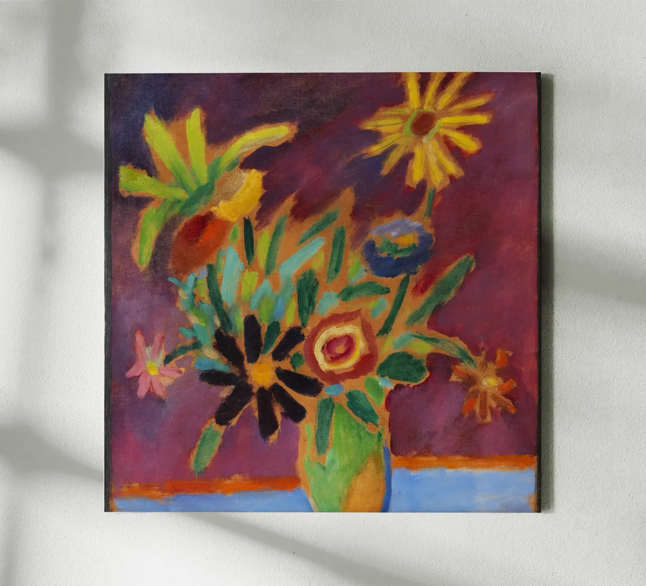 Jawlensky - Fiori colorati tela con Cornice a cassetta da ARTOTHEK