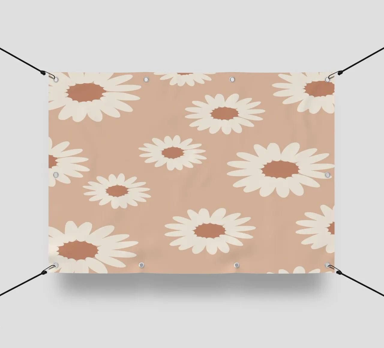 arte floreale beige, design floreale astratto design neutro, telo in pvc da pdigitalprints