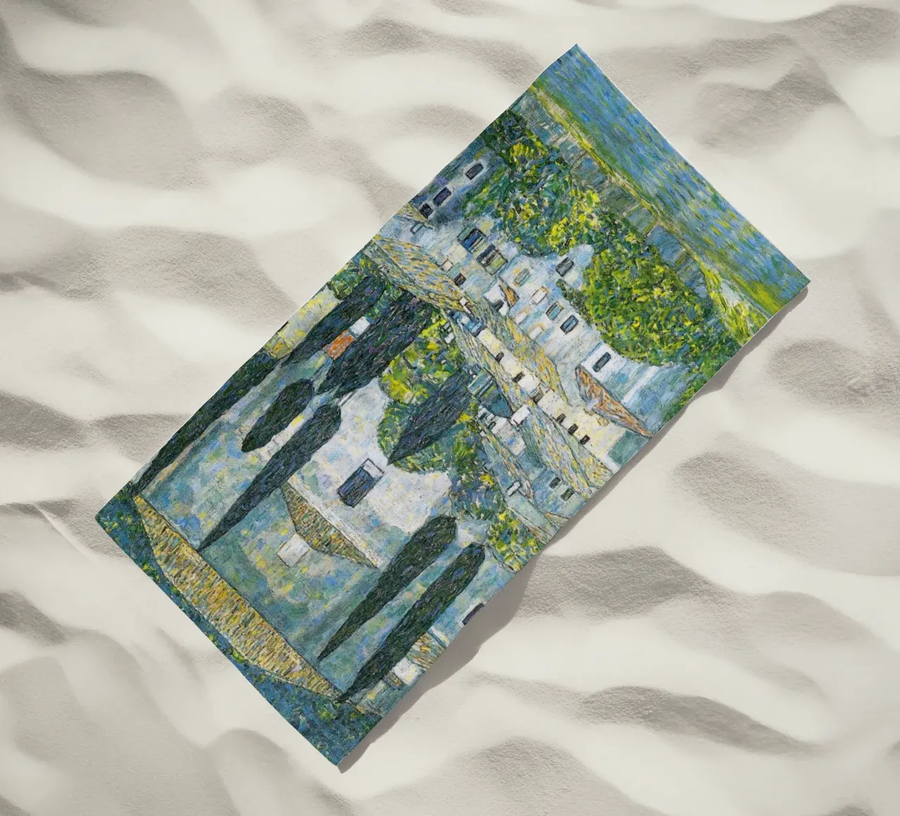 Gustav Klimt - Chiesa di Cassone 1913 telo mare da Timeless Artworks