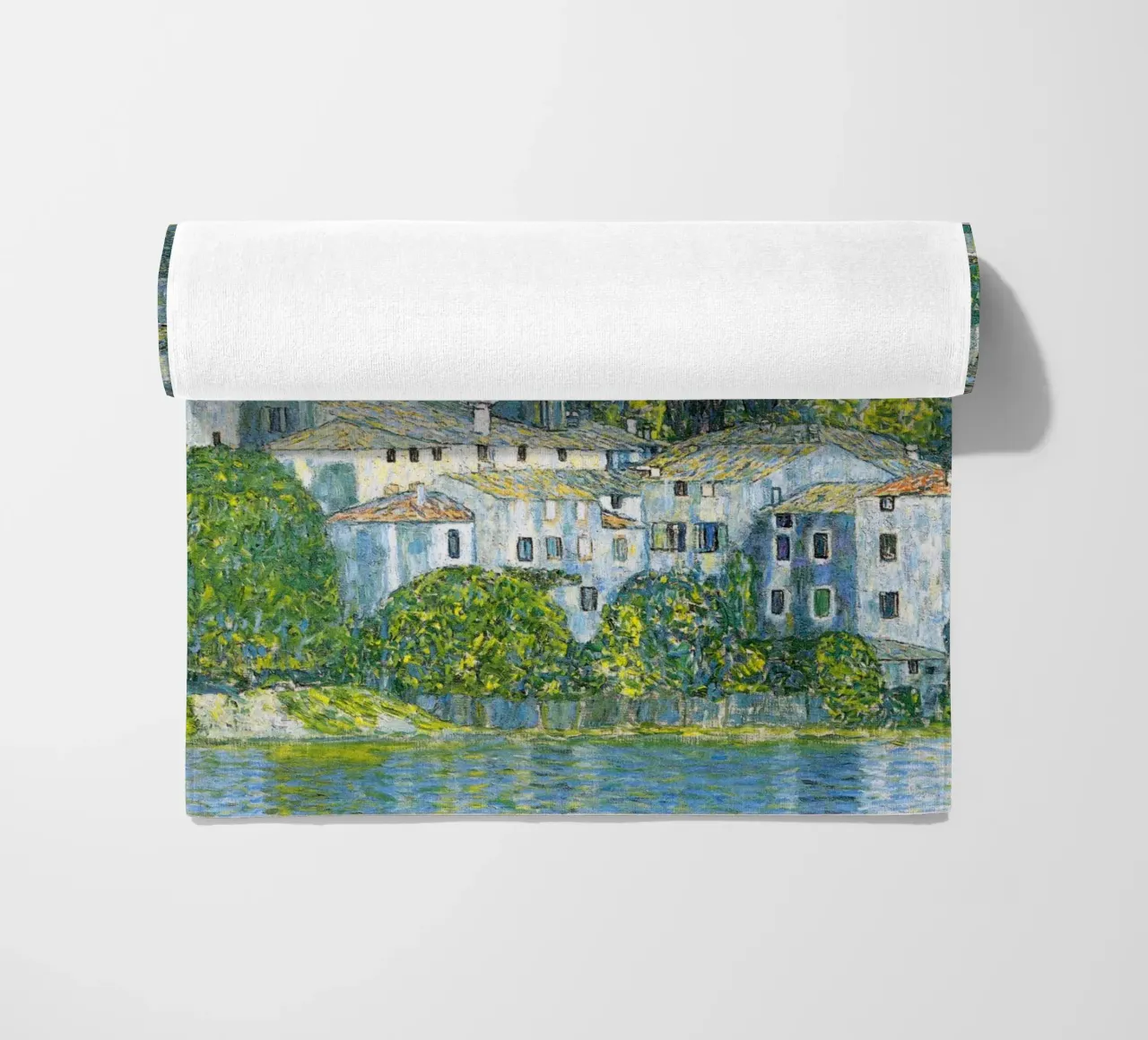 Gustav Klimt - Chiesa di Cassone 1913 telo mare da Timeless Artworks