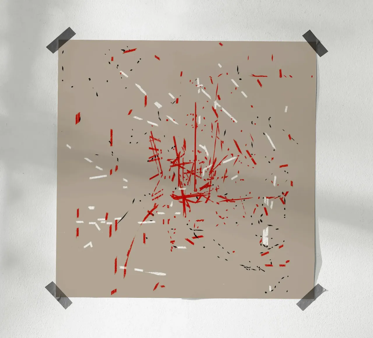 Night Thoughts 1 poster con telaio in legno da sabidussi