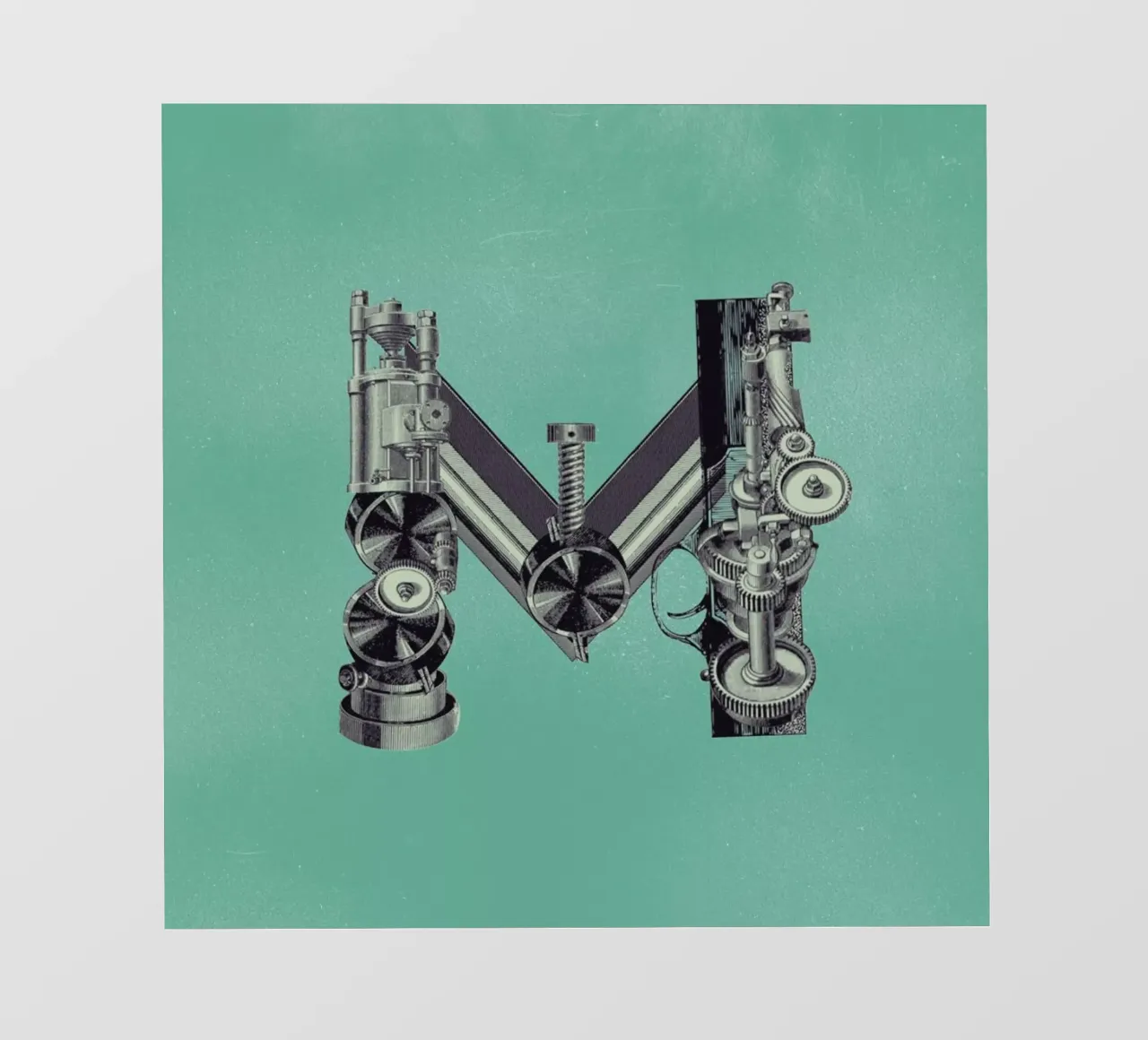 Steampunk Alphabet Letter M pellicola backlit da Birgit Palma