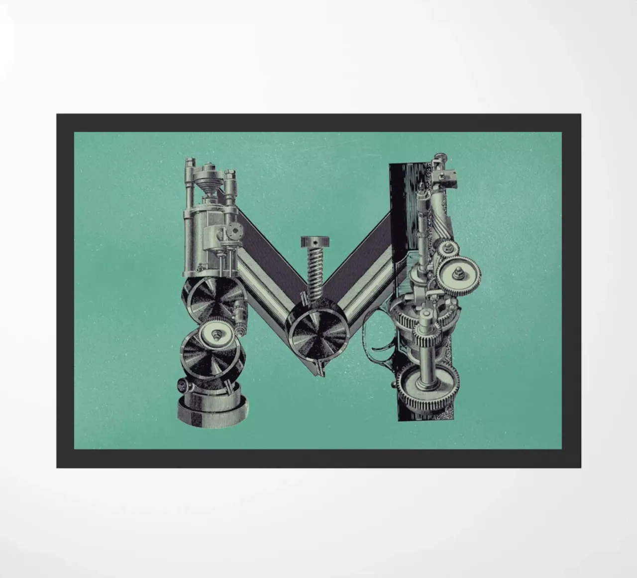 Steampunk Alphabet Letter M zerbino da Birgit Palma